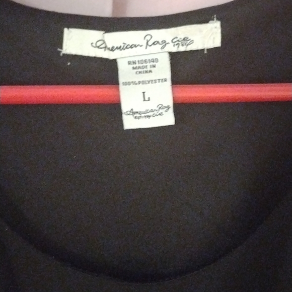 American Rag sleeveless LBD with perforated layover on skirt-L - Picture 2 of 8